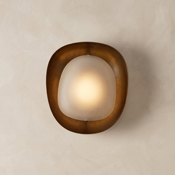 AX924 – Bronze & Glass Wall Sconce