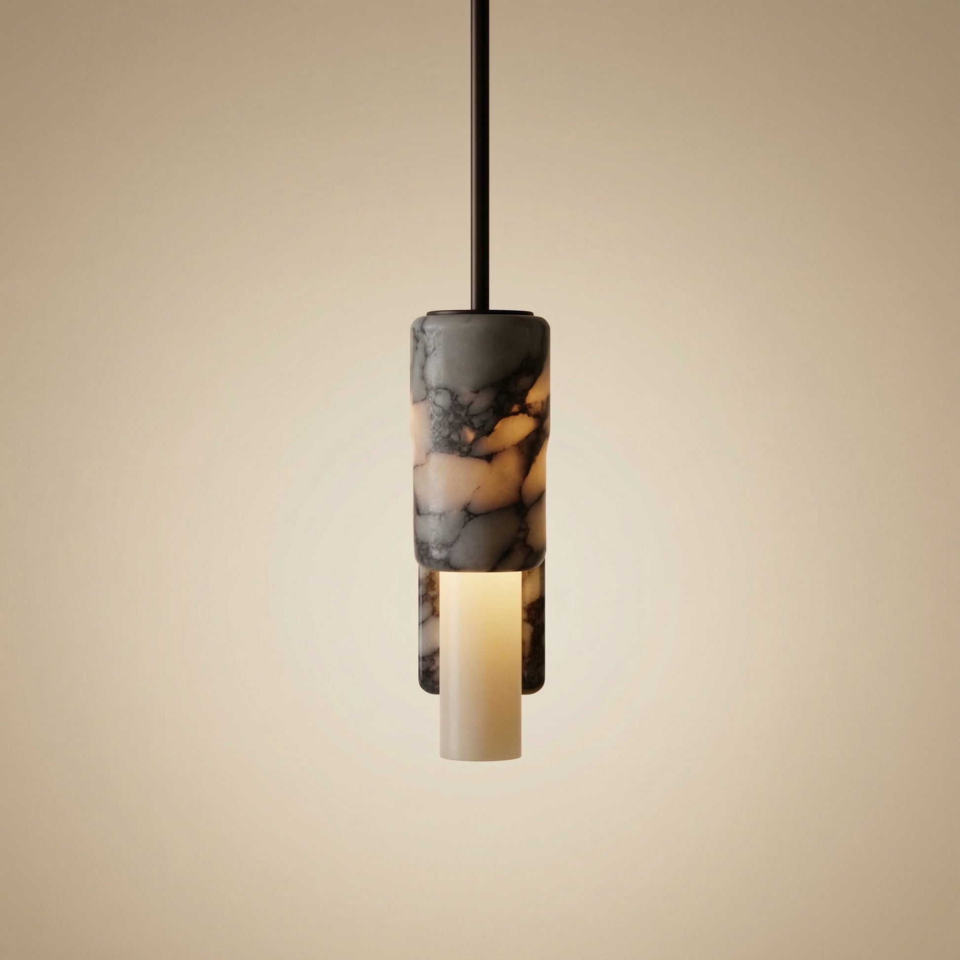 Modern marbled pendant lamp for bedroom